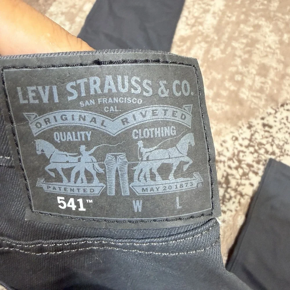 Levis 541 Athletic Taper Jeans Mens 42x36‎ Gray Stretch Denim Pants NWT Tall